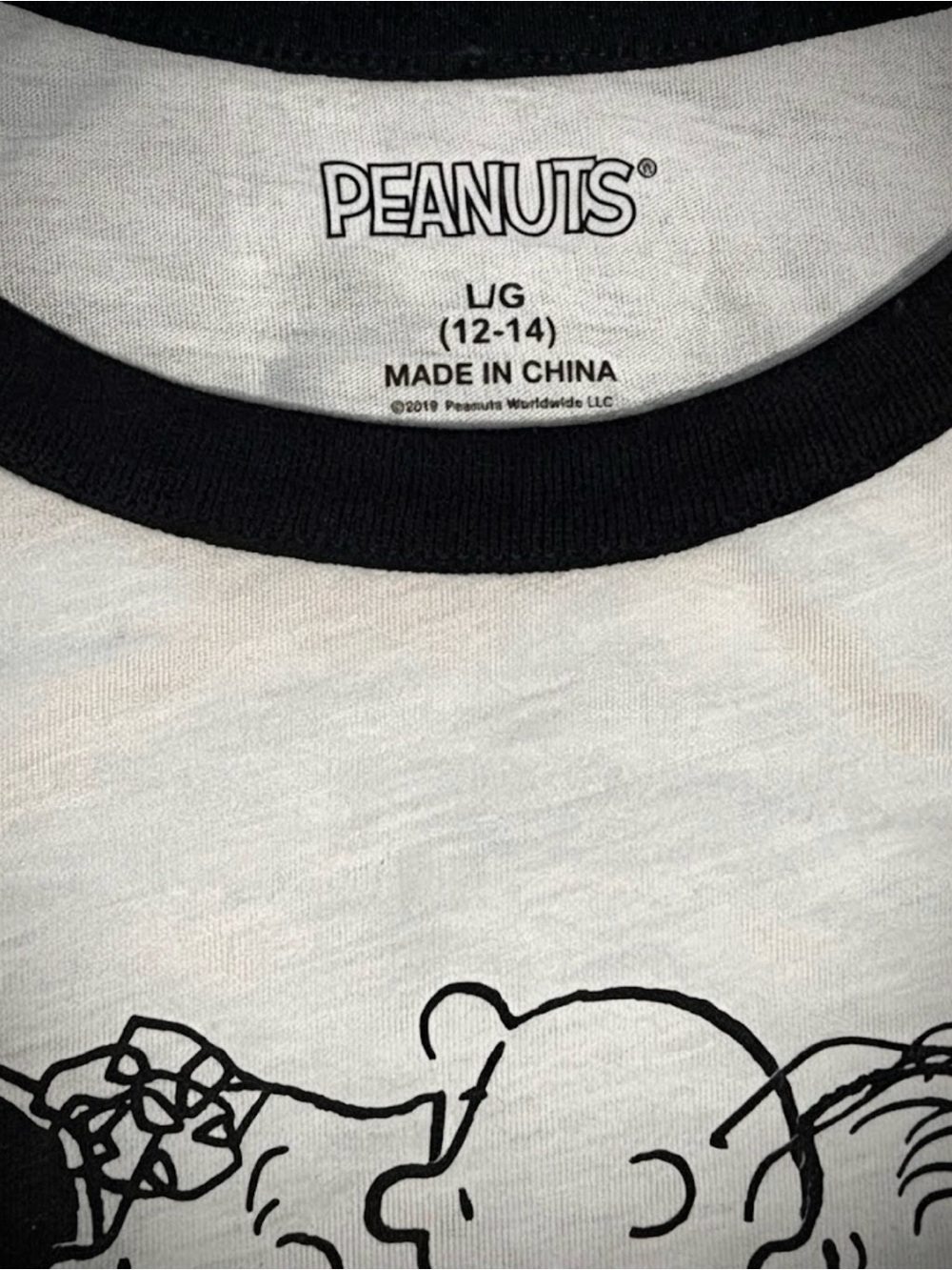 Peanuts 'Squad' Black & White Kids Pajama Set - Picture 3 of 5